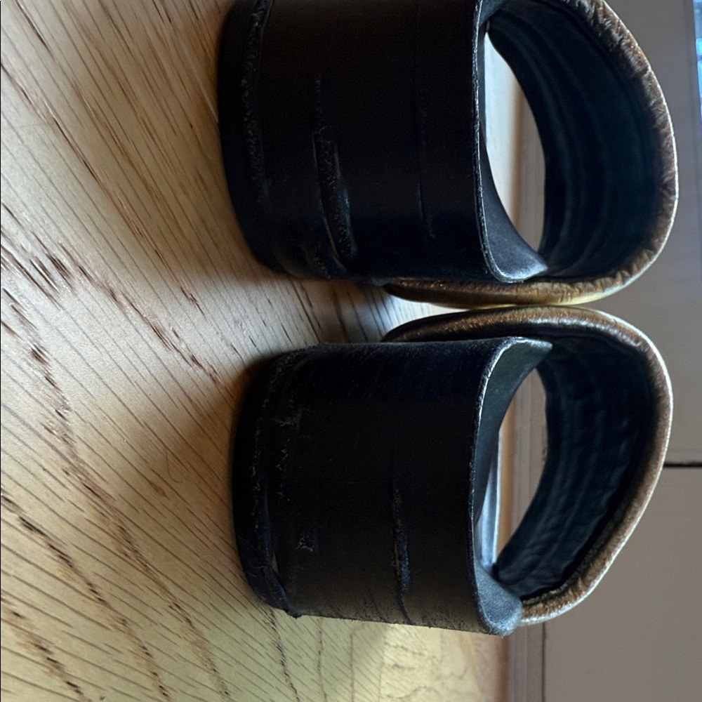 Sandro Gold Slide Sandals Paris View 3